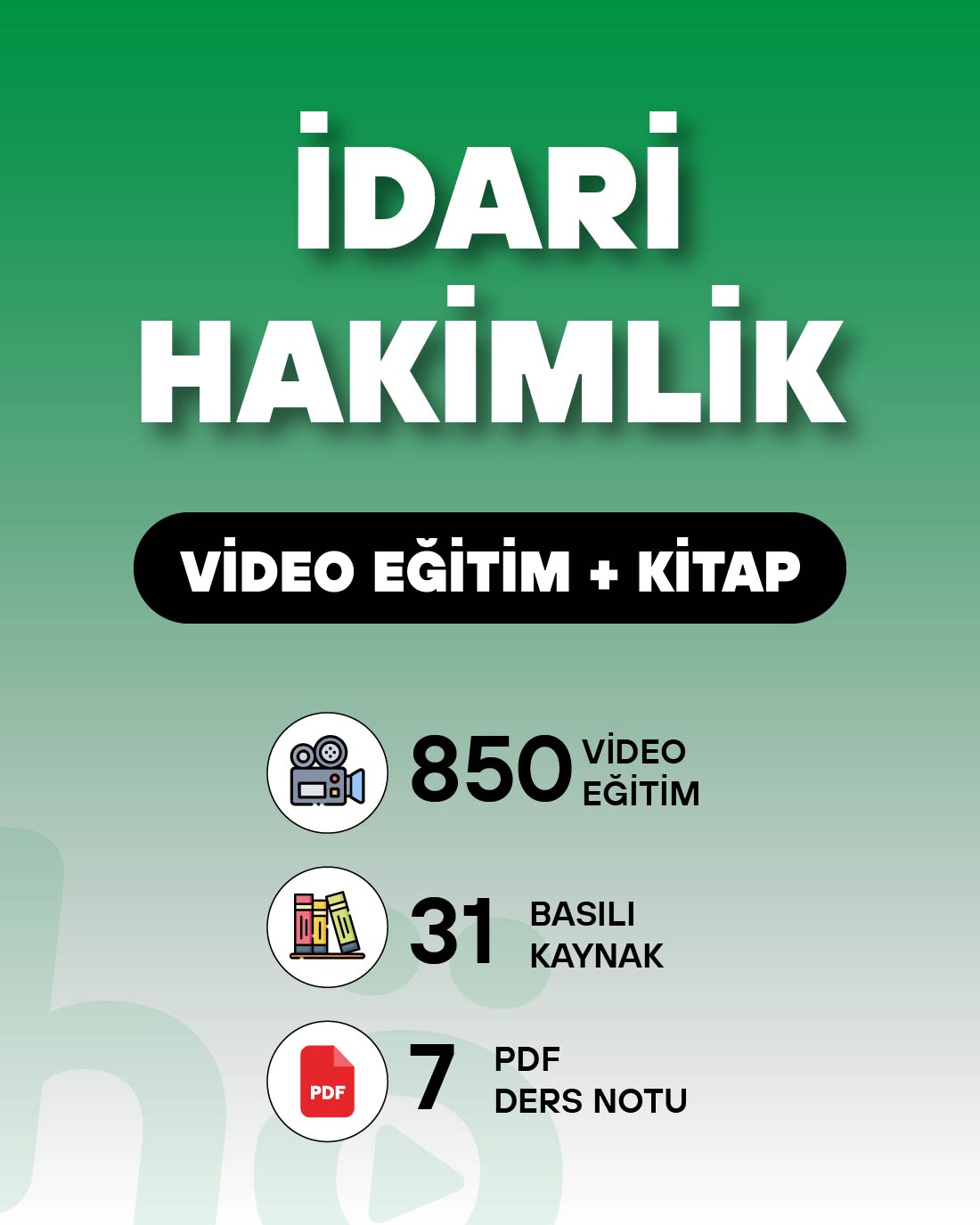 İdari Hakimlik Sınavı | Video Eğitim + Kitap Seti